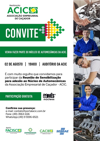 ACIC Caçador lança o Núcleo de Automecânicas