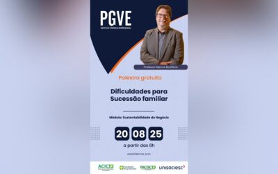 Dificuldades para sucessão familiar nas empresas é tema de palestra na ACIC