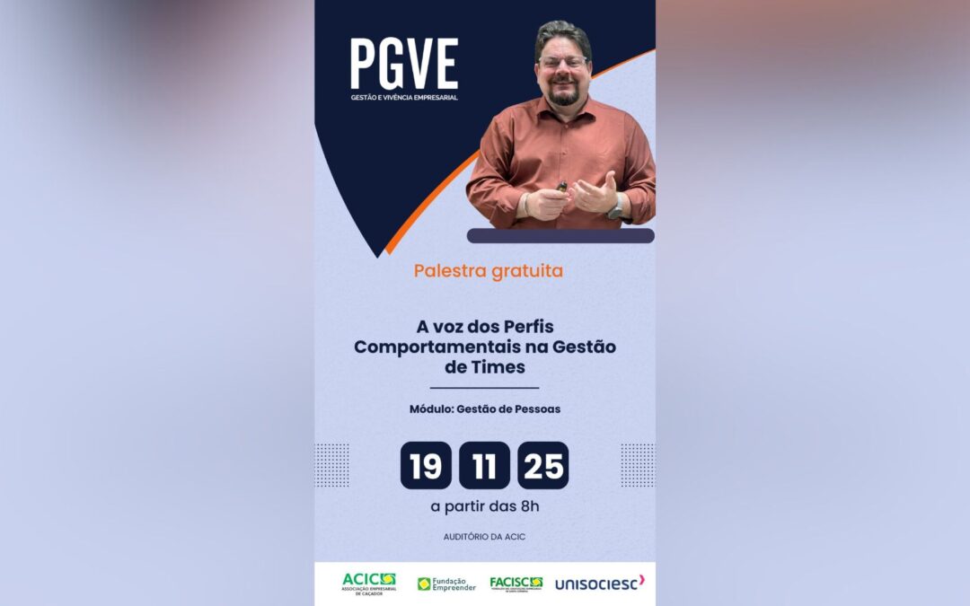 Palestra gratuita na ACIC abordará gestão de equipes