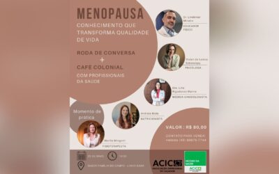 Núcleo da Saúde da Acic debate menopausa e qualidade de vida
