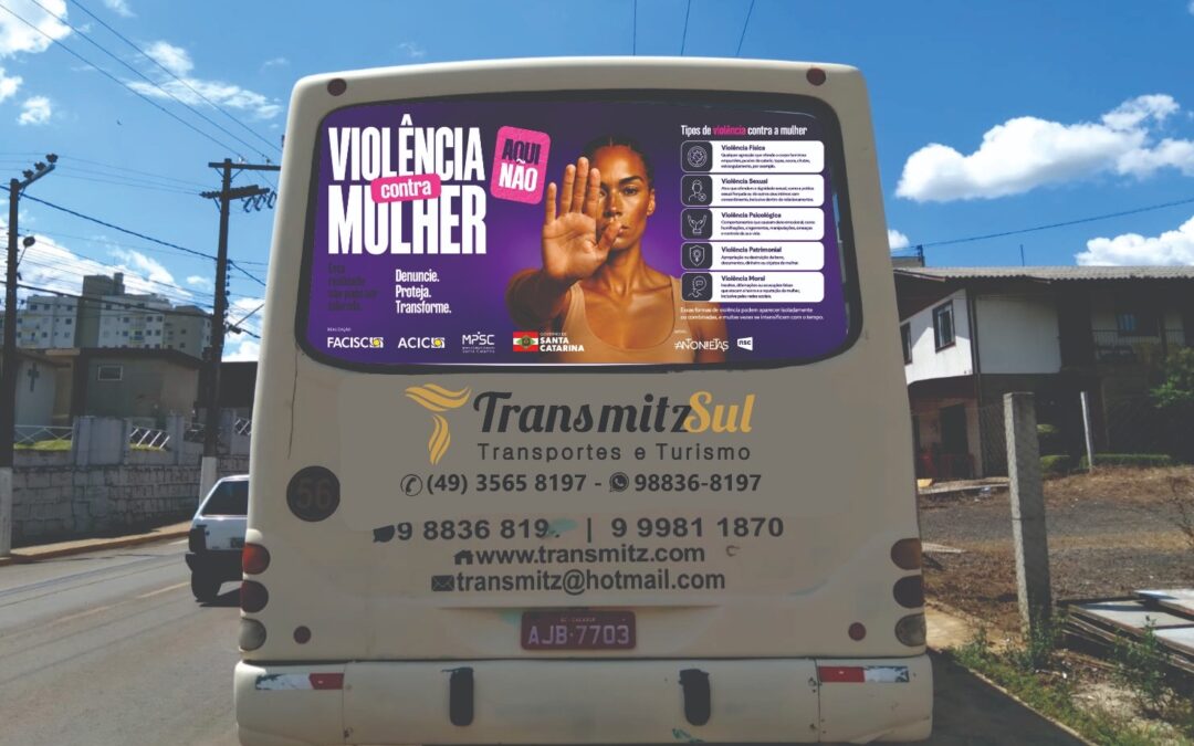 ACIC amplia divulgação da campanha “Aqui Não” com adesivagem de ônibus